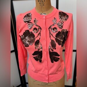 J. CREW Sequin Floral Jackie Cardigan-Like new
Medium